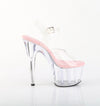 ADORE-708 Plateau Sandaletten Transparent Rosa von Pleaser – Ansicht 5