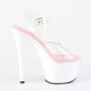 ADORE-708 Plateau Sandaletten Weiß Rosa von Pleaser – Ansicht 5
