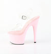 ADORE-708 Plateau Sandaletten Rosa Lack von Pleaser – Ansicht 3