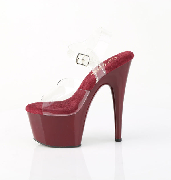 ADORE-708 Plateau Sandaletten Dunkel Rot von Pleaser – Ansicht 3