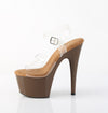 ADORE-708 Plateau Sandaletten Dunkel Braun Lack von Pleaser – Ansicht 3