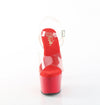 ADORE-708 Plateau Sandaletten Rot Lack von Pleaser – Ansicht 2
