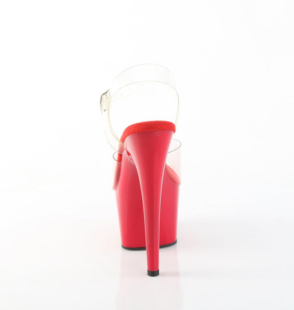 ADORE-708 Plateau Sandaletten Rot Lack von Pleaser – Ansicht 4