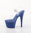 ADORE-708 Plateau Sandaletten Dunkel Blau Lack von Pleaser – Ansicht 3