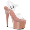 ADORE-708 Plateau Sandaletten Beige Lack von Pleaser