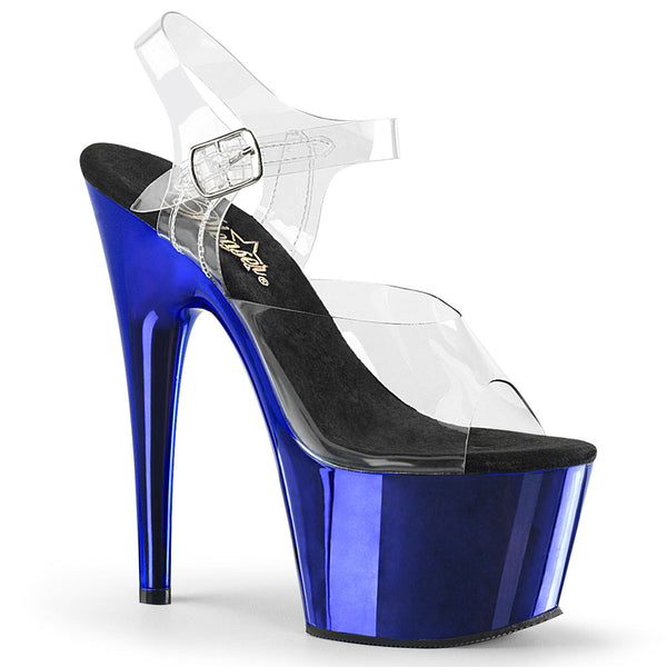 ADORE-708 Plateau Sandaletten Blau von Pleaser