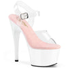ADORE-708 Plateau Sandaletten Weiß Rosa von Pleaser