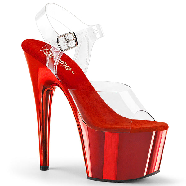 ADORE-708 Sandalette Plateauschuhe Rot von Pleaser