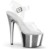 ADORE-708 Sandalette Plateauschuhe Silber von Pleaser