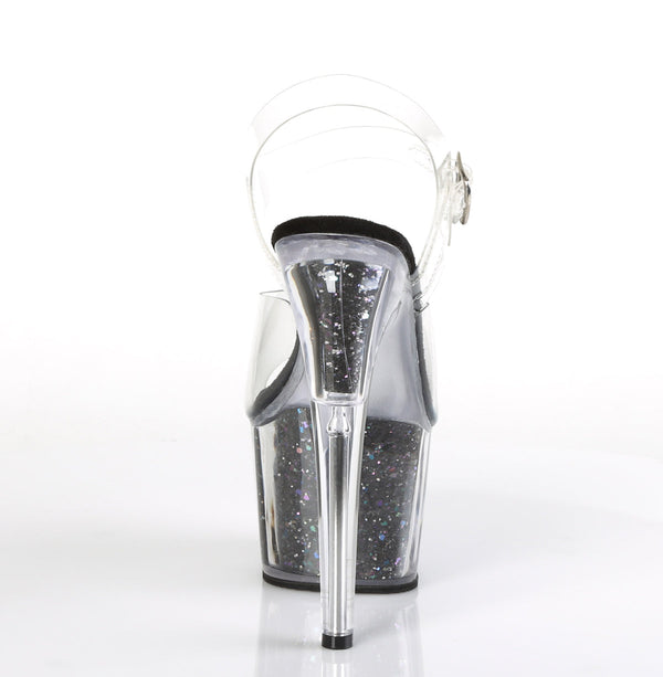 ADORE-708CG Plateau Sandaletten Schwarz von Pleaser – Ansicht 4