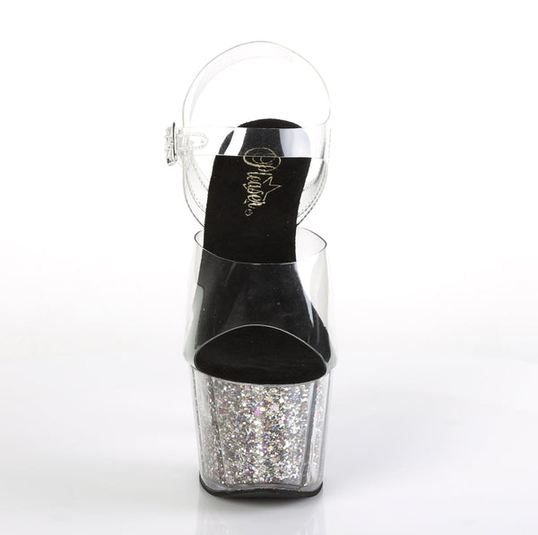 ADORE-708CG Plateau Sandaletten Silber von Pleaser – Ansicht 2