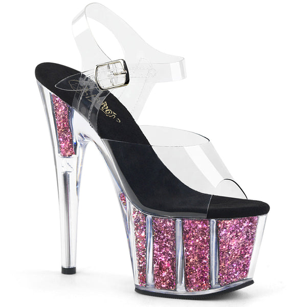 ADORE-708CG Plateau Sandaletten - Pink von Pleaser