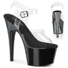 ADORE-708CRS-2 Plateau Sandaletten Schwarz Strasssteine von Pleaser