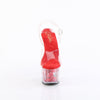 ADORE-708FL Plateau Sandaletten Rot Rosen von Pleaser – Ansicht 2
