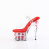 ADORE-708FL Plateau Sandaletten Rot Rosen von Pleaser – Ansicht 3