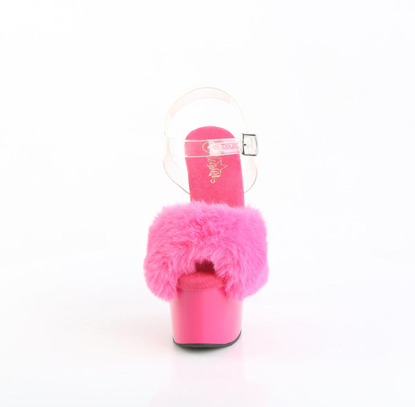 ADORE-708FUR Sandalette Plateauschuhe Pink von Pleaser – Ansicht 2