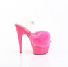 ADORE-708FUR Sandalette Plateauschuhe Pink von Pleaser – Ansicht 5
