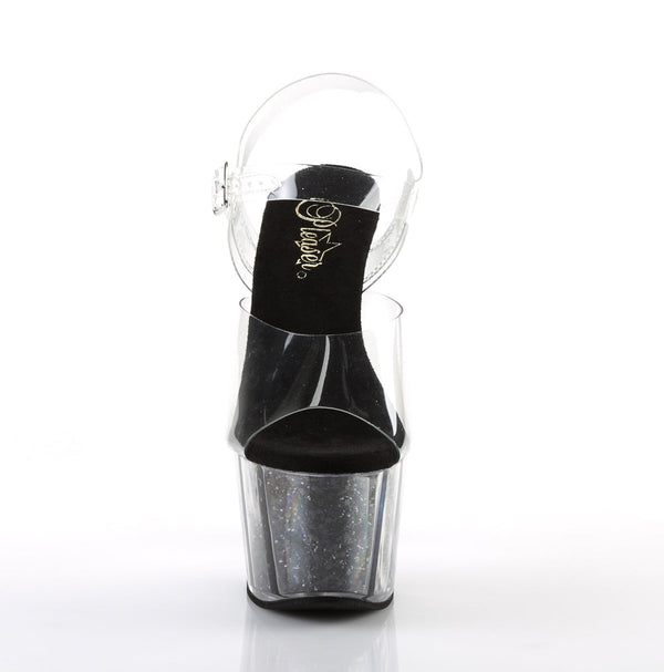 ADORE-708G Plateau Sandaletten - Schwarz von Pleaser – Ansicht 2