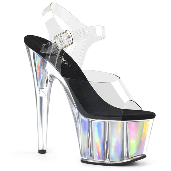 ADORE-708HGI Plateau Sandaletten Silber von Pleaser