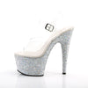 ADORE-708LG Plateau Sandaletten Silber von Pleaser – Ansicht 3
