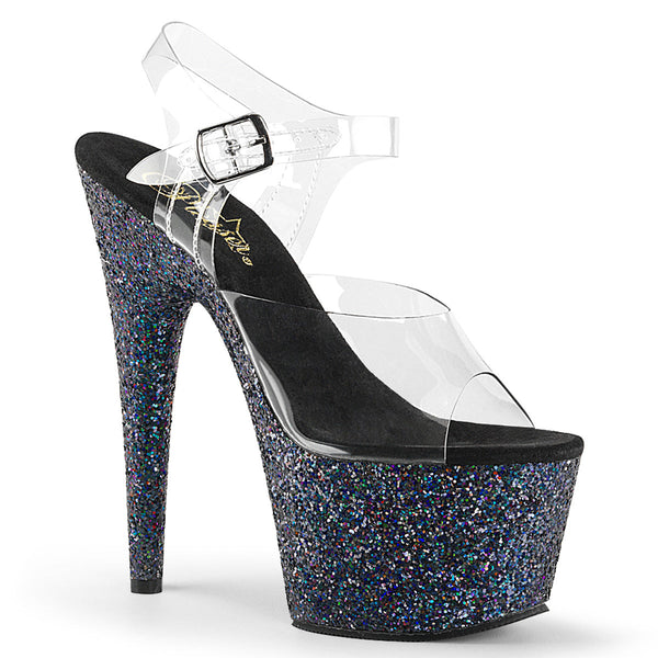 ADORE-708LG Plateau Sandaletten - Schwarz von Pleaser