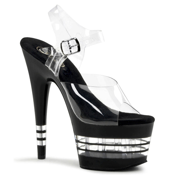 ADORE-708LN Plateau Sandaletten - Schwarz von Pleaser