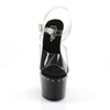 ADORE-708LS Plateau Sandaletten Transparent/Schwarz von Pleaser – Ansicht 2