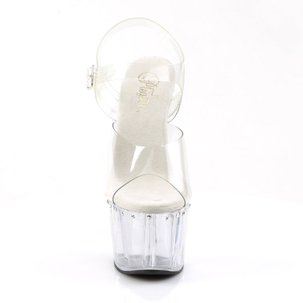 ADORE-708LS Plateau Sandaletten - Transparent von Pleaser – Ansicht 2