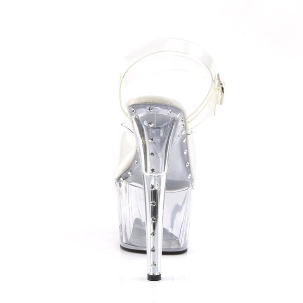 ADORE-708LS Plateau Sandaletten - Transparent von Pleaser – Ansicht 4