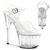 ADORE-708LS Plateau Sandaletten - Transparent von Pleaser