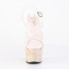 ADORE-708MB Plateau Sandaletten - Transparent/Gold von Pleaser – Ansicht 2