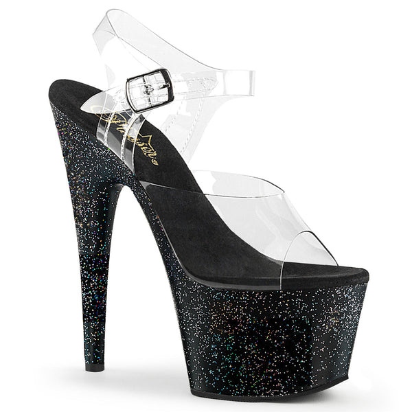 ADORE-708MG Plateau Sandaletten Schwarz von Pleaser