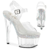 ADORE-708MLS Sandalette Plateauschuhe Transparent von Pleaser