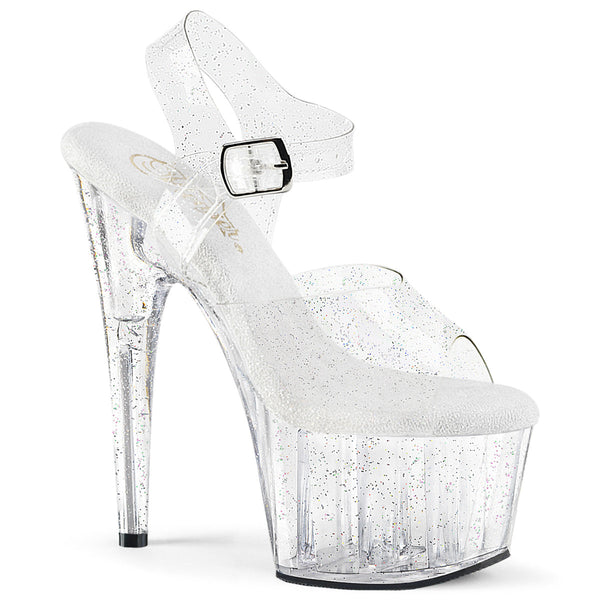 ADORE-708MMG Plateau Sandaletten Transparent von Pleaser