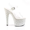 ADORE-708MR-5 Plateau Sandaletten transparent-silber von Pleaser – Ansicht 5