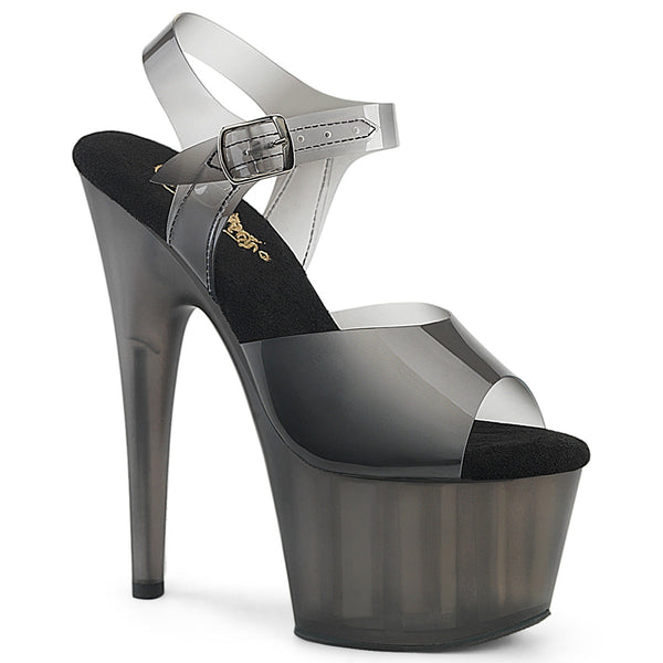 ADORE-708N-T Plateau Sandaletten Schwarz Getönt von Pleaser