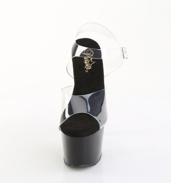ADORE-708PREM Plateau Sandaletten Schwarz Lack TPU von Pleaser – Ansicht 2