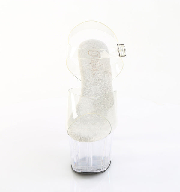 ADORE-708PREM Plateau Sandaletten Transparent TPU von Pleaser – Ansicht 2