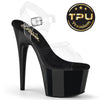 ADORE-708PREM Plateau Sandaletten Schwarz Lack TPU von Pleaser