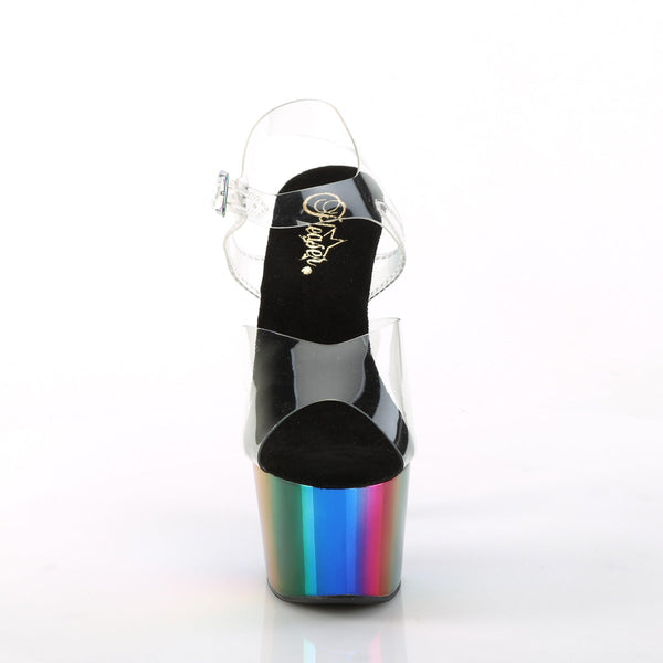 ADORE-708RC Plateau Sandaletten Regenbogen von Pleaser – Ansicht 2