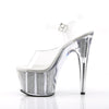 ADORE-708SRS Plateau Sandaletten Silber von Pleaser – Ansicht 3