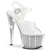 ADORE-708SRS Plateau Sandaletten Silber von Pleaser