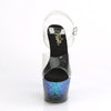ADORE-708SS Plateau Sandaletten Schwarz/Blau Glitter von Pleaser – Ansicht 2