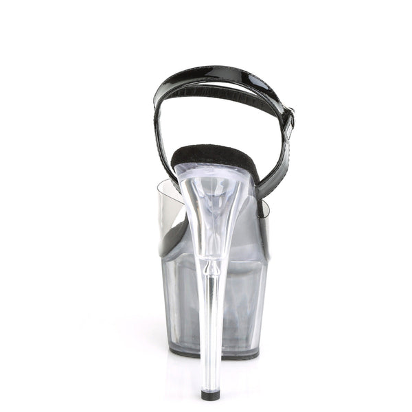 ADORE-708T-1 Plateau Sandaletten Schwarz/Transparent von Pleaser – Ansicht 4