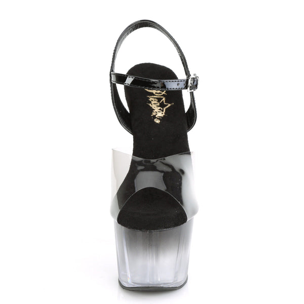 ADORE-708T-2 Plateau Sandaletten Schwarz/Transparent von Pleaser – Ansicht 2