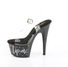 ADORE-708TIP-02 Sandalette Plateauschuhe Schwarz Glitzer von Pleaser – Ansicht 3