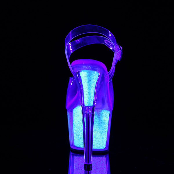 ADORE-708UVG Plateau Sandaletten Neon Opal UV von Pleaser – Ansicht 4