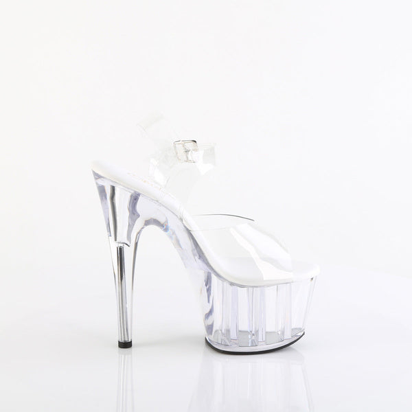 ADORE-708VL Sandalette Plateauschuhe Transparent von Pleaser – Ansicht 5