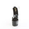 ADORE-708WFRS Sandalette Plateauschuhe Schwarz Glitzer von Pleaser – Ansicht 2