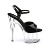 ADORE-709 Plateau Sandaletten - Schwarz / Transparent von Pleaser – Ansicht 5